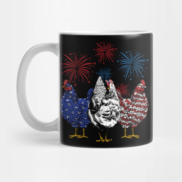 Chicken America Flag 4th of July by neonatalnurse